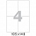 превью Этикетки самоклеящиеся Office Label эконом 105×148 мм белые (4 штуки на листе А4, 50 листов в упаковке)