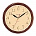 превью Часы настенные TROYKA 21234287, круг, бежевые, коричневая рамка, 24.5×24.5×3.1 см