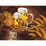 Картина по номерам на картоне ТРИ СОВЫ «Пшеничный янтарь», 30×40, с акриловыми красками и кистями