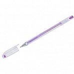 Ручка гелевая Crown «Hi-Jell Metallic» розовая металлик, 0.7мм
