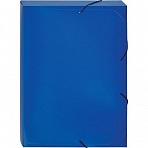 Папка-короб на резинках Attache А4 пластиковая синяя (0.45 мм, до 200 листов)