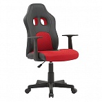 Кресло игровое Helmi HL-S12 «Mini»,  экокожа/ткань,  черная/красная