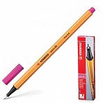 Ручка капиллярная STABILO «Point», РОЗОВАЯ, корпус оранжевый, линия письма 0.4 мм