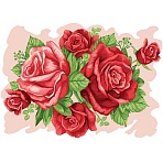 Картина по номерам на картоне ТРИ СОВЫ «Розы», 30×40, с акриловыми красками и кистями