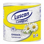 Бумага туалетная Luscan Comfort 2-слойная белая с ароматом ромашки (4 рулона в упаковке)
