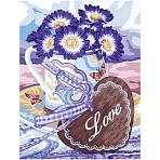 Картина по номерам на картоне ТРИ СОВЫ «С любовью», 30×40, с акриловыми красками и кистями