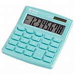 Калькулятор настольный Eleven SDC-805NR-GN, 8 разр., двойное питание, 127×105×21мм, бирюзовый