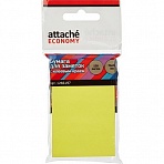 Стикеры Attache Economy 76×51 мм неоновый желтый (1 блок, 100 листов)