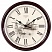 превью Часы настенные ход плавный, Troyka 88884888, круглые, 31×31×5, коричневая рамка
