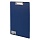 Папка-планшет ОФИСМАГ, А4 (340×240 мм), с прижимом и крышкой, картон/ПВХ, РОССИЯ, синяя