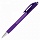 Ручка шариковая автоматическая с грипом BRAUBERG SUPER, СИНЯЯ, корпус фиолетовый, узел 0.7 мм, линия письма 0.35 мм