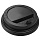 Крышка для стакана Комус пластиковая черная 90 мм с клапаном 100 штук в упаковке