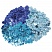 превью Пайетки для творчества «Рифленые», оттенки голубого, 10 мм, 30 грамм, ОСТРОВ СОКРОВИЩ, 661270