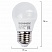 превью Лампа светодиодная SONNEN, 5 (40) Вт, цоколь E27, шар, холодный белый свет, LED G45-5W-4000-E27
