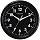 Часы настенные TROYKA 21200204, круг, черные, черная рамка, 24.5×24.5×3.1 см