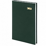 Ежедневник датированный 2024 145×215мм, А5, STAFF, обложка бумвинил, зеленый