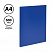превью Папка с боковым зажимом СТАММ А4, 14мм, 500мкм, пластик, синяя