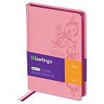 Ежедневник датированный 2024г., А5, 184л., кожзам, Berlingo «Starlight S», металлик срез, розовый
