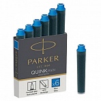 Чернила в патронах Parker синие (мини, 6 штук в упаковке)