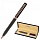 Ручка подарочная шариковая GALANT «FACTURA», корпус черный/оружейный металл, детали розовое золото, узел 0.7 мм, синяя
