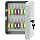 Ключница OfficeSpace на 90 ключей, 300×240×80, ключевой замок, металл, серый, с брелоками