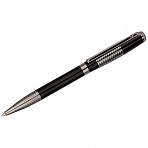 Ручка шариковая Delucci «Vivo», синяя, 1мм, цвет корпуса - черный/серебро, поворот., подар. уп. 