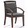 Конференц-стул Echair-422 KR (рециклированная кожа черная, дерево темный орех)