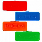 Пенал пластиковый ПИФАГОР однотонный, ассорти 4 цвета, 20×7×4 см