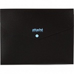 Папка органайзер на кнопке Attache Selection Black&Bluе, А4.500мкм, 3отд