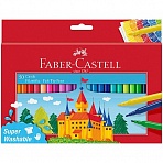 Фломастеры Faber-Castell «Замок», 50цв., смываемые, картон, европодвес