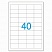 превью Этикетка самоклеящаяся LOMOND на листе формата А4, 40 этикеток, размер 48.5×25.4 мм, белая, 50 л. 