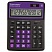 превью Калькулятор настольный BRAUBERG EXTRA COLOR-12-BKPR (206×155 мм),12 разрядов, двойное питание, ЧЕРНО-ФИОЛЕТОВЫЙ