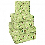Набор квадратных коробок 3в1, MESHU «Avocado», (19.5×19.5×11-15.5×15.5×9см)