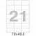 превью Этикетки самоклеящиеся Office Label эконом белые 70×42.3 мм (21 штука на листе А4, 100 листов в упаковке)