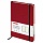 Блокнот А5 (148×218 мм), BRAUBERG «Office», под кожу, резинка, 80 л., красный, 111030