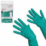 Перчатки хозяйственные нитриловые VILEDA, универсальные, антиаллергенные, размер M (средний), зеленые
