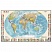 превью Карта настенная «Мир. Политическая карта с флагами», М-1:30 млн., размер 122×79 см, ламинированная