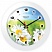 превью Часы настенные TROYKA 51510532, круг, с рисунком «Ромашки», белая рамка, 30.5×30.5×5.4 см