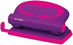 Дырокол Berlingo «Fuze» 10л., пластиковый, фиолетовый, с линейкой