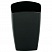 превью Подставка-стакан СТАММ «Тропик», пластиковая, квадратная, черная