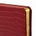 превью Ежедневник BRAUBERG недатированный, А5, 138×213 мм, «Comodo», под матовую крокодиловую кожу, 160 л., красный, крем. блок, зол. ср