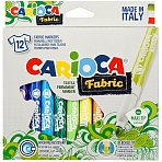Набор фломастеров для ткани Carioca «Fabric Liner» 12цв., картон. уп., европодвес