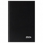 Ежедневник датированный 2024г., A5, 168л., бумвинил, OfficeSpace, черный