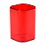 превью Подставка-стакан СТАММ «Фаворит», пластиковая, квадратная, тонированная красная