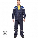 Куртка рабочая летняя мужская л03-КУ с СОП синяя (размер 52-54 рост 194-200)