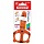 Ножницы ПИФАГОР «Тигренок», 120 мм, с безопасными пластиковыми лезвиями, оранжевые, картонная упаковка с европодвесом