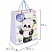 превью Пакет подарочный 26.5×12.7×33 см ЗОЛОТАЯ СКАЗКА «Lovely Panda», глиттер, белый с голубым