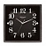 превью Часы настенные TROYKA 81000012, квадрат, черные, белая рамка, 32×32×3.5 см