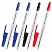 превью Ручки шариковые BRAUBERG, набор 4 шт., «Line», корпус прозрачный, 1.0 мм, европодвес, 2 синие, черная, красная