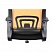 превью Кресло оператора Helmi HL-M95 (695) «Airy», спинка сетка оранжевая/сиденье ткань TW черная, механизм качания